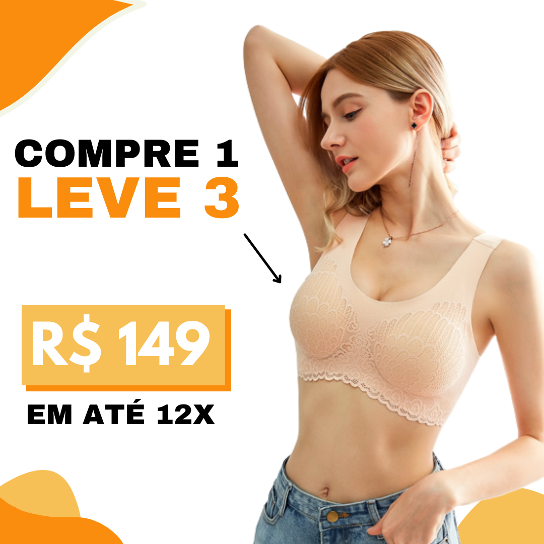 Sutiã Confort Sustentação (Compre 1 e leve 3) - Frete Grátis