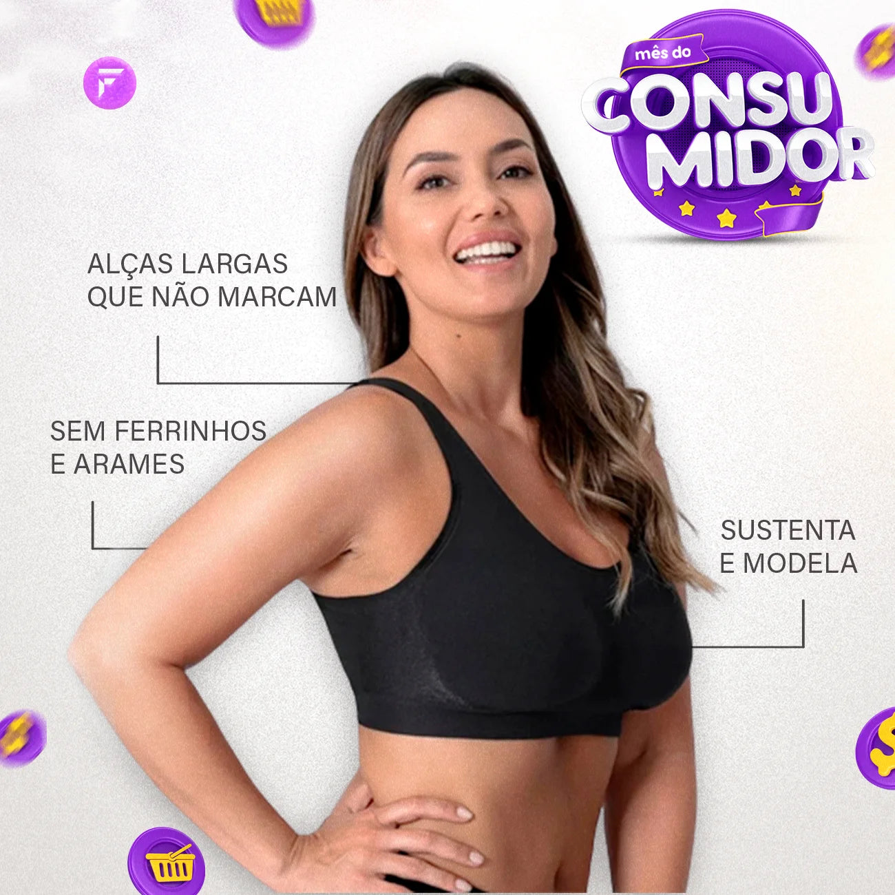 (Compre 1 Leve 3) Sutiã Confort Milena - Queima de Estoque